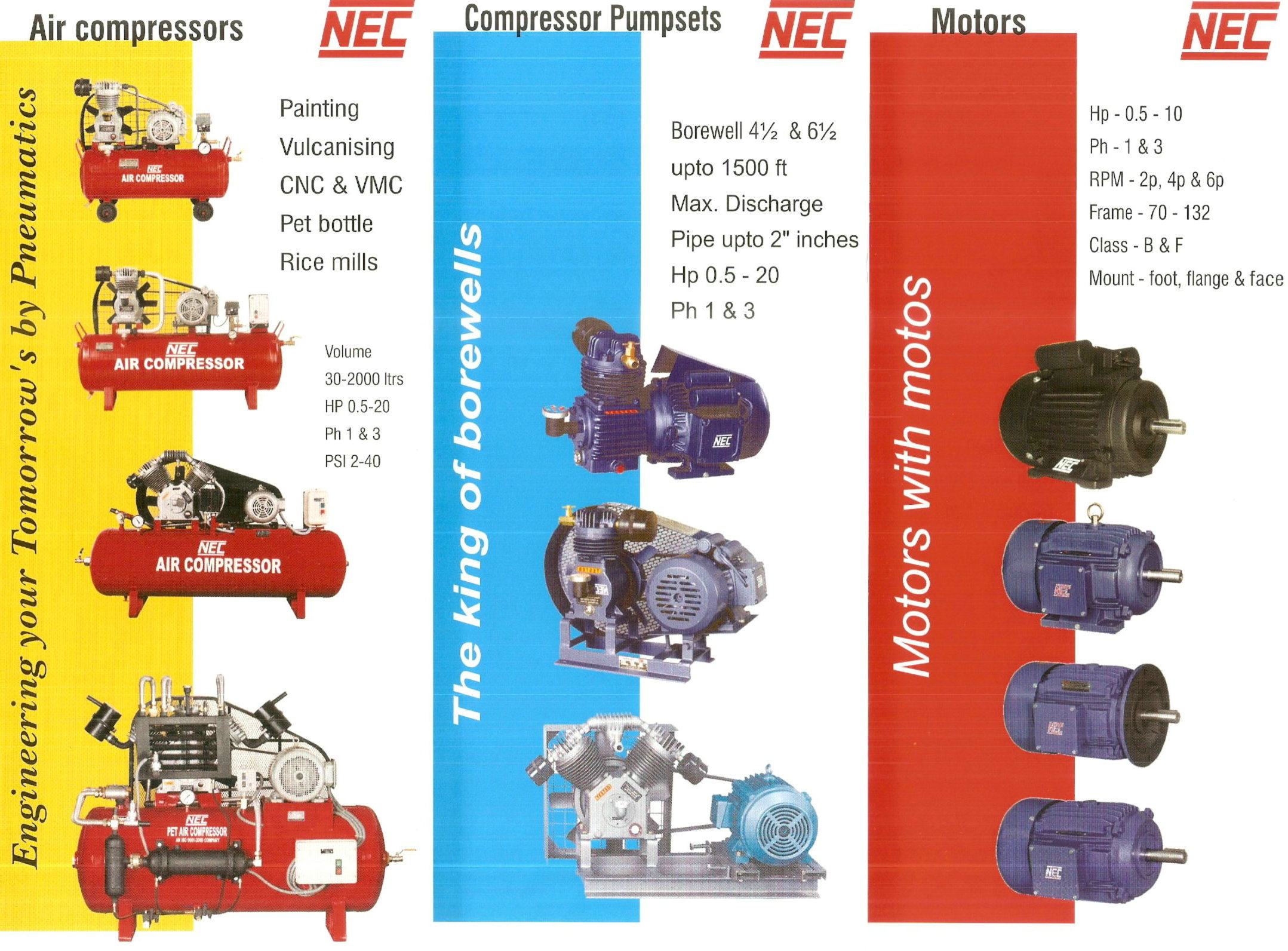 NEC Catalogues Air Compressors Manufacturers NEC Air Compressors