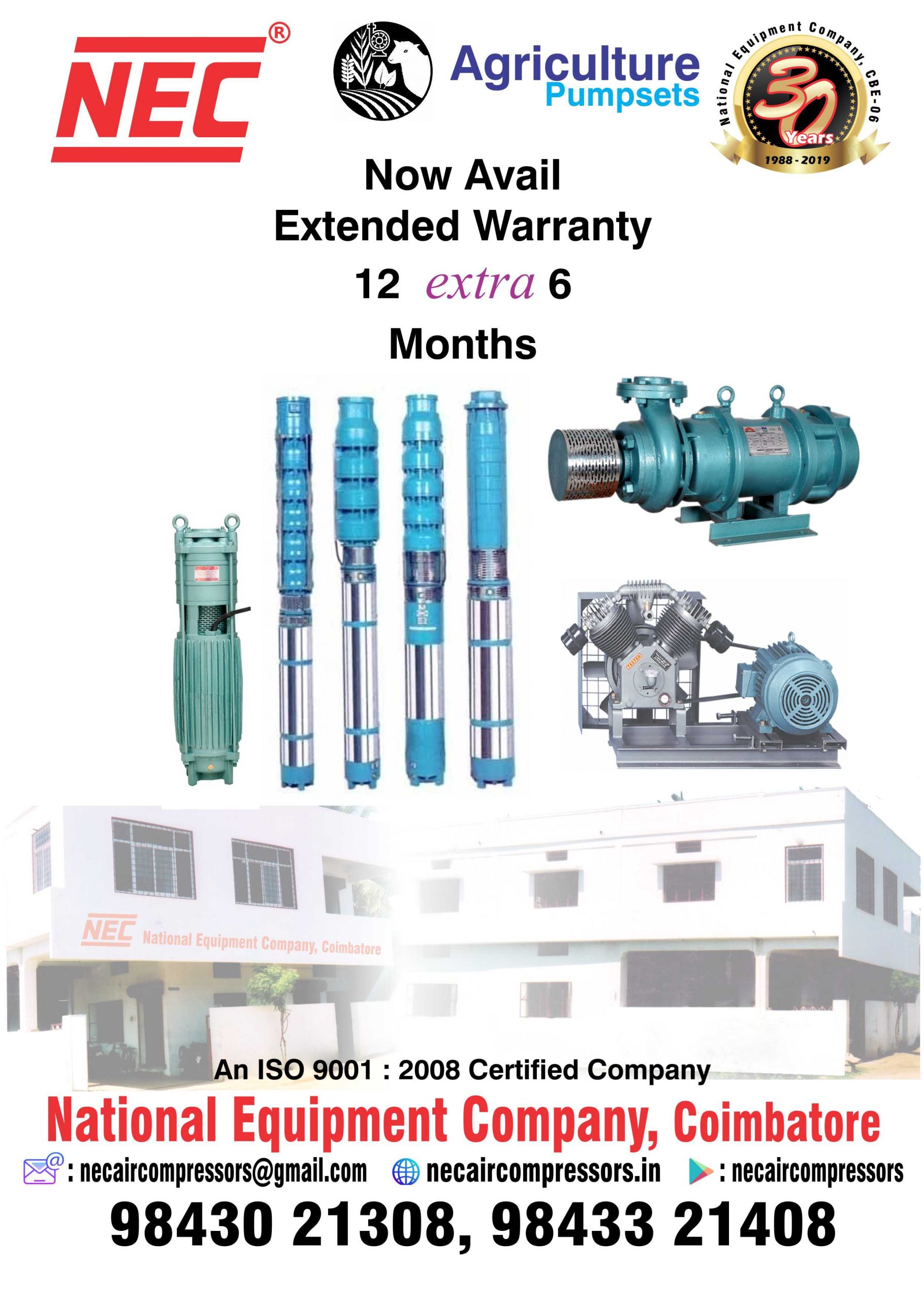 necagriculturepumpset NEC Air Compressors and Pumps