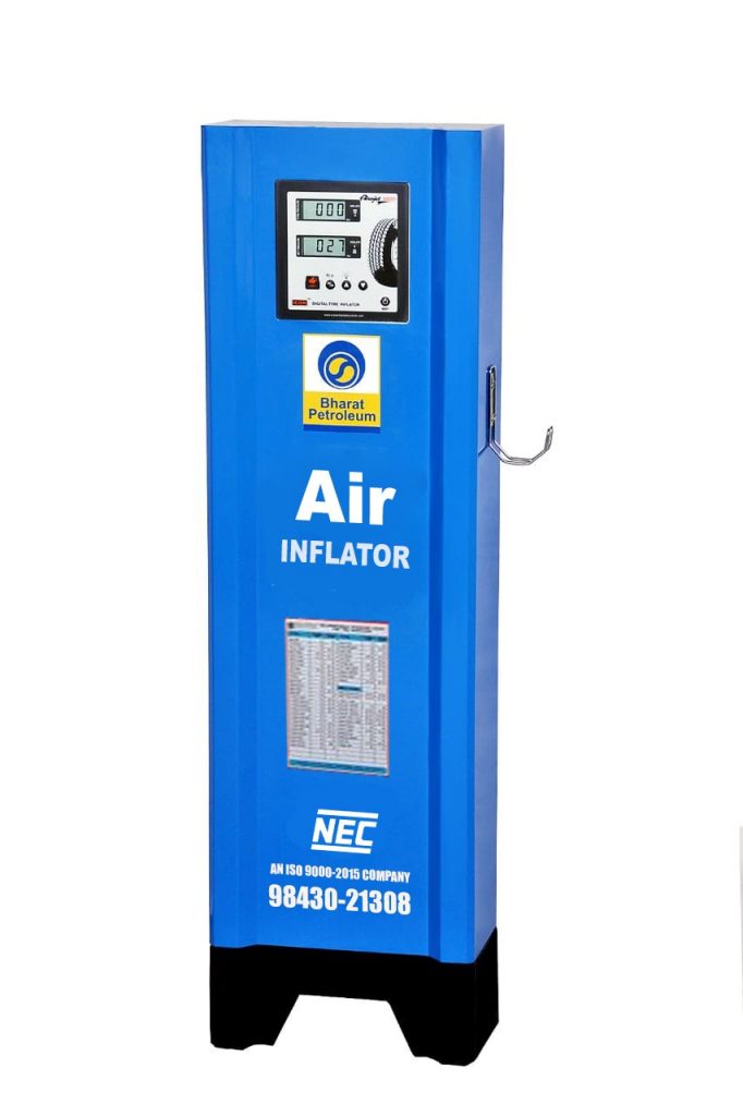 BPCL Tyre Air Inflator Electronic Digital Nitrogen Generator N2 Petrol Bunk Air Gauge Pedestal model
