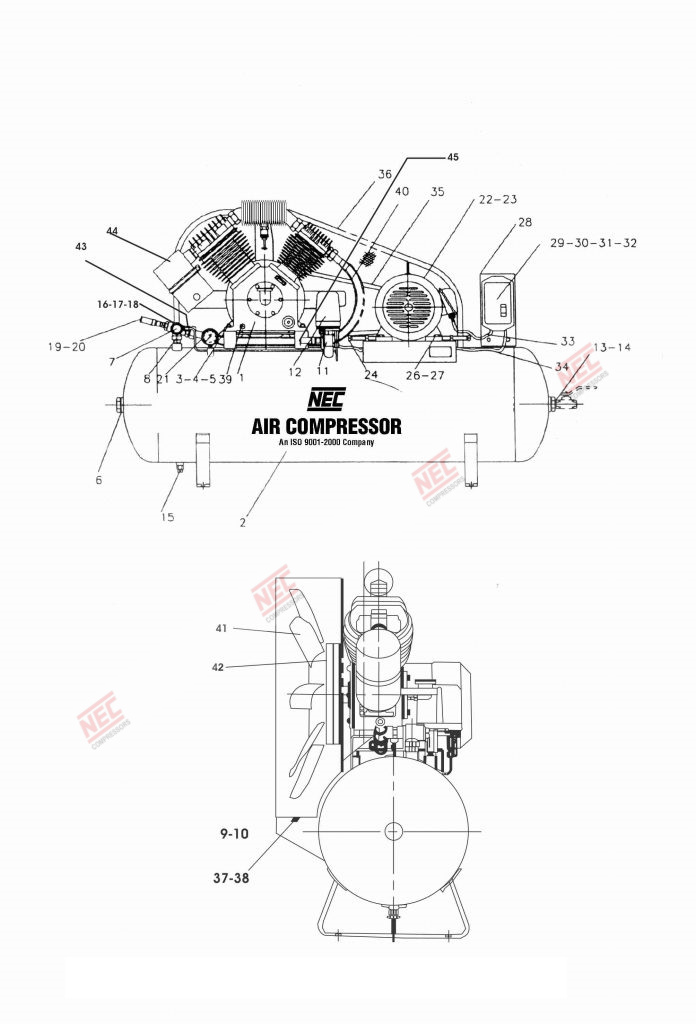 Manual drawings DETAILS 5 HP Air Compressor in Coimbatore